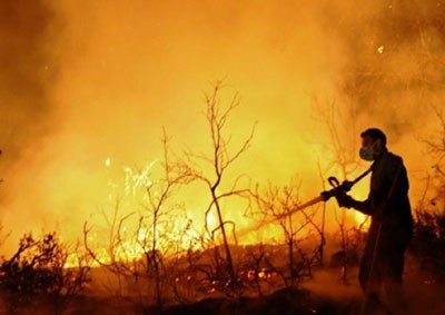 صورة توضيحية لحريق