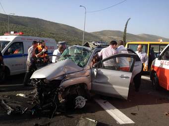 وفاة شابين بحادث سير في حوارة بنابلس

