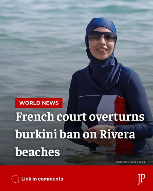 
French court overturns burkini ban on Rivera beaches
