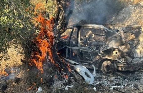 بالصور: اغتيال ثلاثة شبان في غارة جوية واشتباكات مسلحة غرب جنين

