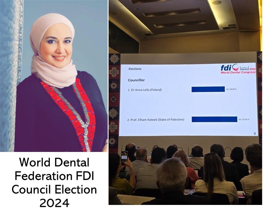 الخطيب تفوز بمقعد في الهيئة الاستشارية في انتخابات الفيدرالية العالمية لطب الأسنان
