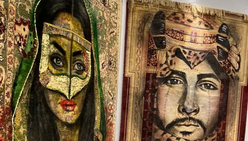 رسامة سعودية تبهر متذوقي الفن بالرسم على السجاد


