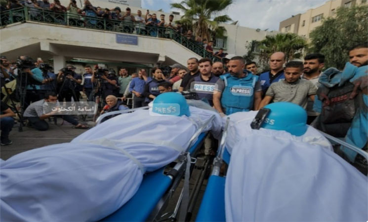نقابة الصحفيين: 12 شهيدًا صحفيًا في أيار وتهجير 250 من أماكن سكناهم
