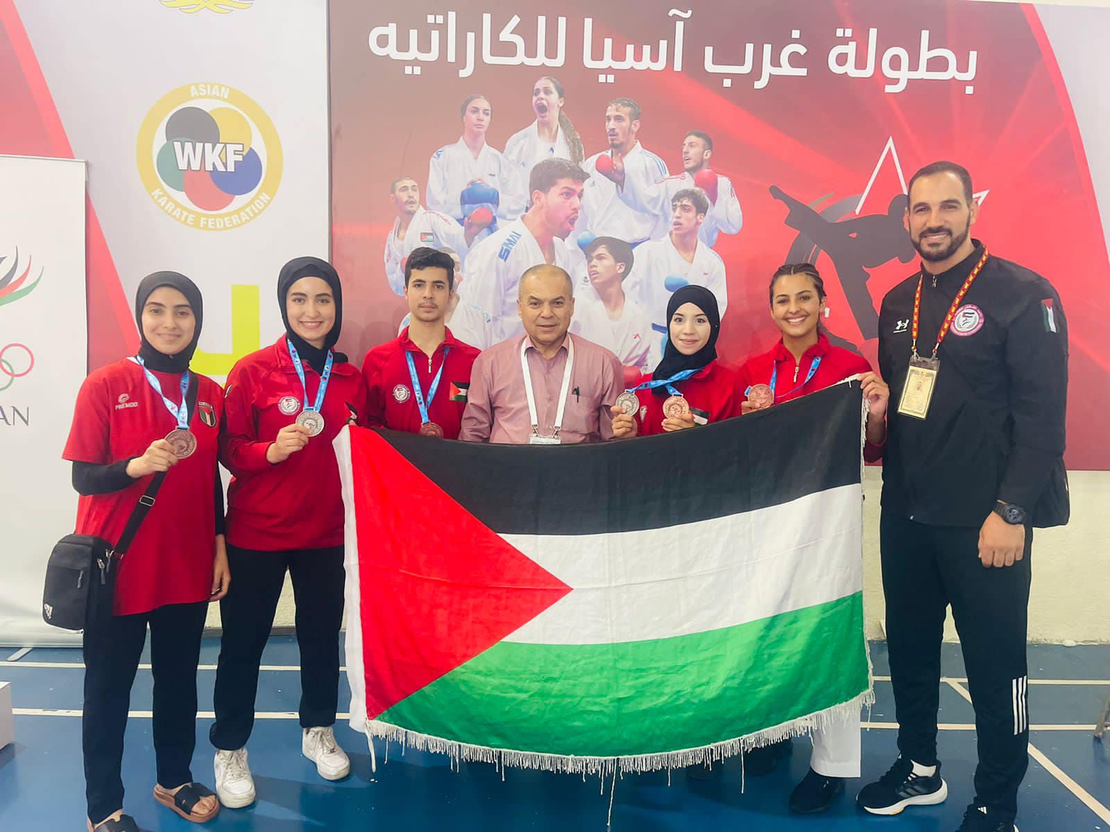 أبطال فلسطين يرفعون حصتهم إلى 25 ميدالية في بطولة غرب آسيا للكاراتيه
