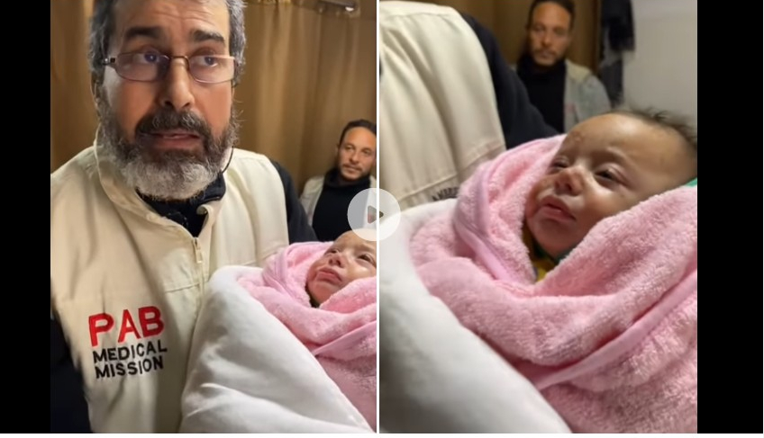 معجزة بين الدمار.. رضيعة فلسطينية تنجو من الموت بعد قذفها 50 مترا في الهواء إثر قصف إسرائيلي
