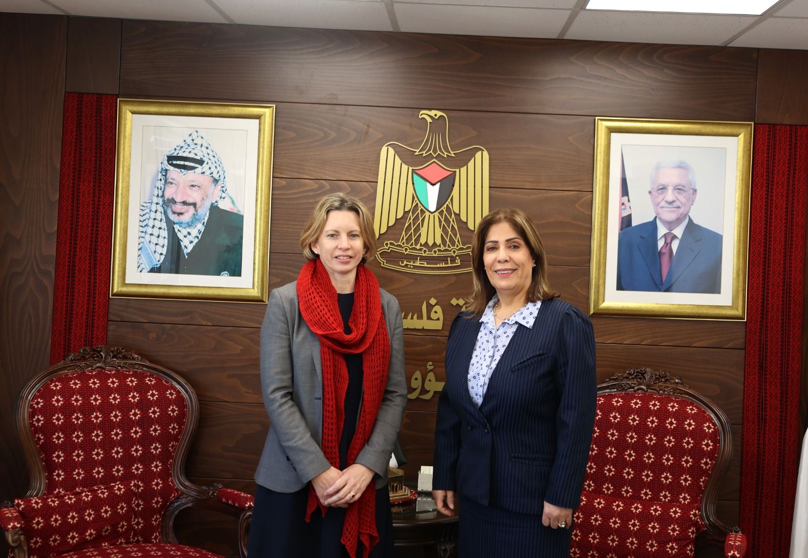 الوزيرة الخليلي تطلع ممثلة حكومة أستراليا لدى دولة فلسطين على واقع النساء والفتيات في ظل العدوان وحرب الإبادة
