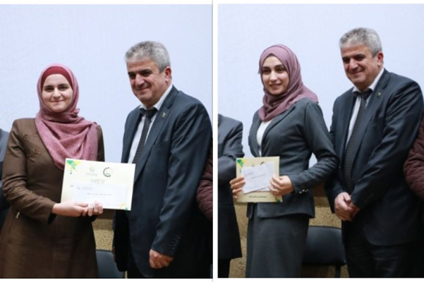 الباحثتان "عبير وميسم" تفوزان بجائزة البنك الإسلامي الفلسطيني للبحث العلمي