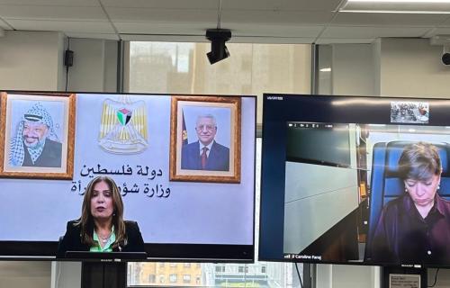 وزيرة شؤون المرأة من طاولة أممية رفيعة المستوى: الاستثمار في النساء الفلسطينيات هو استثمار في الصمود والتعافي والسلام
