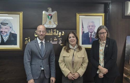 الخليلي تبحث مع ممثلية ألمانيا وGIZ تعزيز التعاون لدعم المرأة الفلسطينية