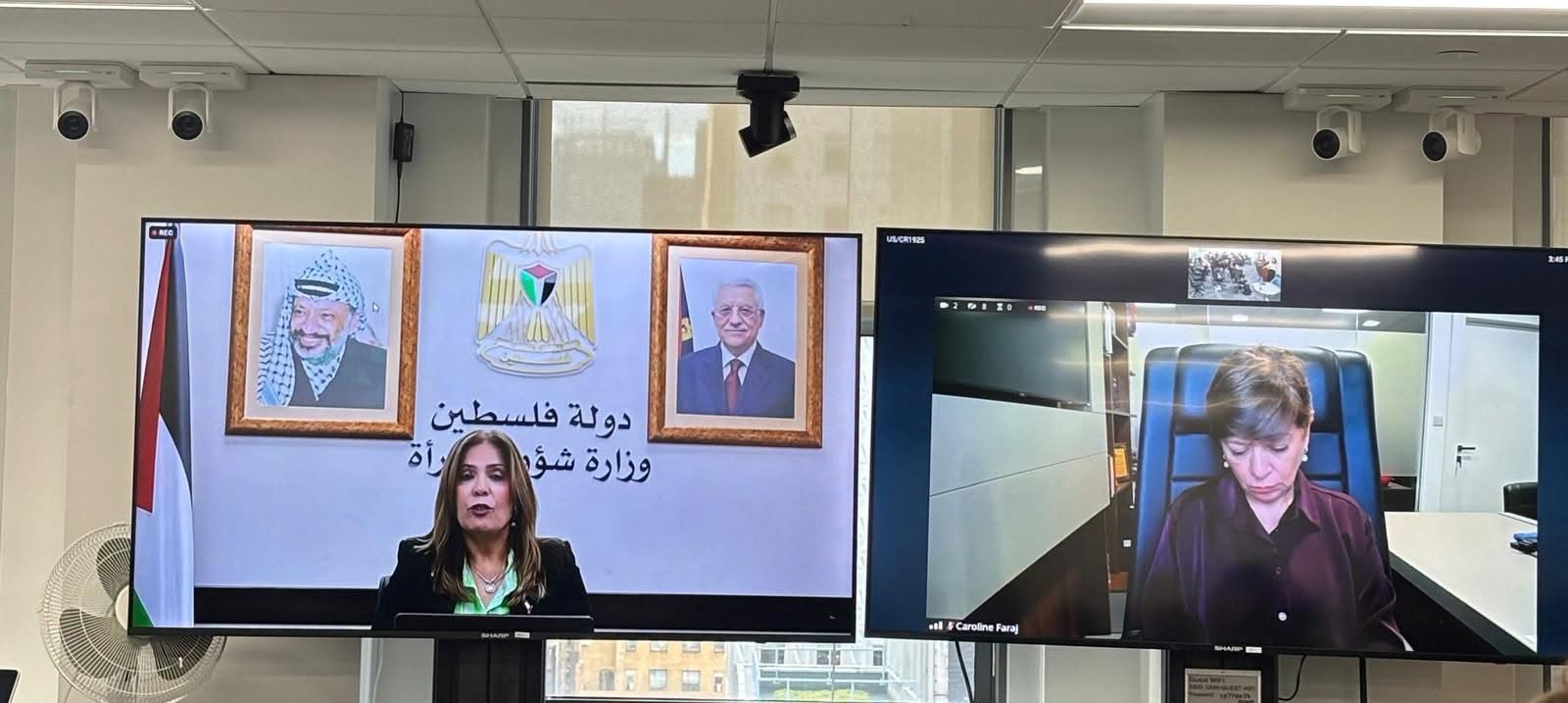 وزيرة شؤون المرأة من طاولة أممية رفيعة المستوى: الاستثمار في النساء الفلسطينيات هو استثمار في الصمود والتعافي والسلام